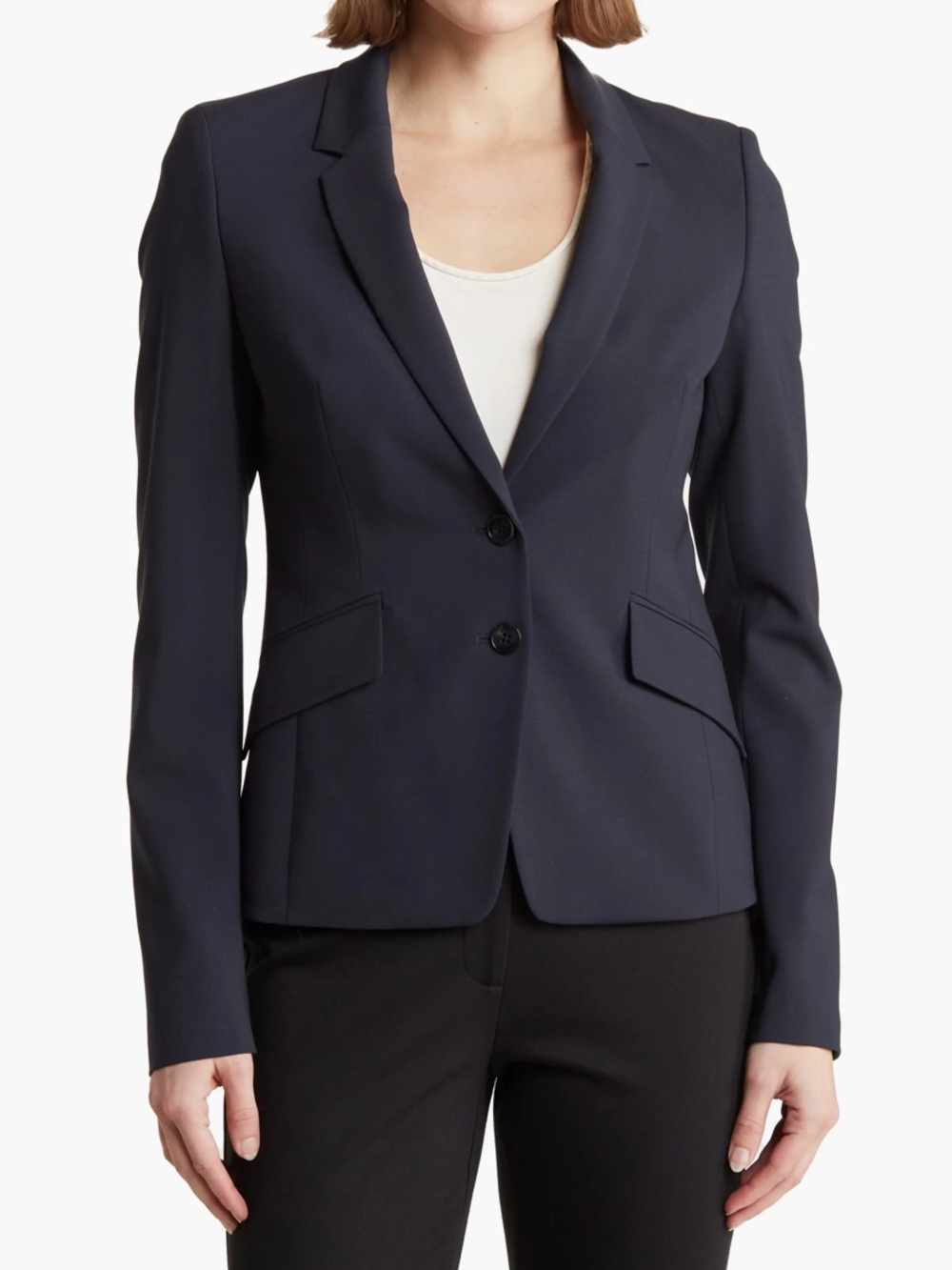 Boss Hugo Boss Jiletara Navy Stretch Wool Jacket NWT Size 0